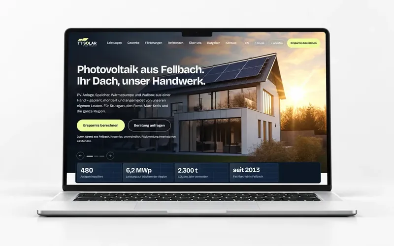 TT Solar – Web tasarım · Tasarruf hesaplayıcı · SEO